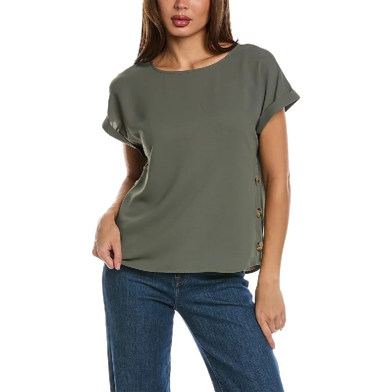 Women's High-Fashion Outfit Womens Crewneck Short Sleeve Pullover Top