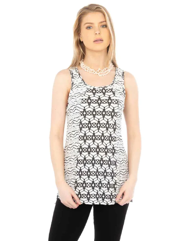 Exclusive Sale Tianello "CUZCO"  Knit Jacquard "Lemley" Long Tank