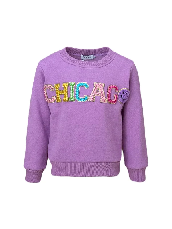 Women's Office Outfit Women's Chicago Gem Sweatshirt - Lavender