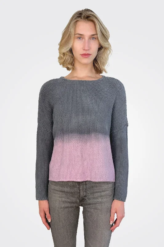 Women's Evening Apparel Knitted Pullover - Pink Grey