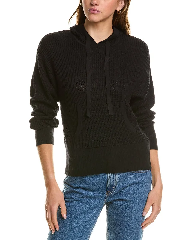 Sale On Sale Hannah Rose Waffle Stitch Cashmere-Blend Hoodie