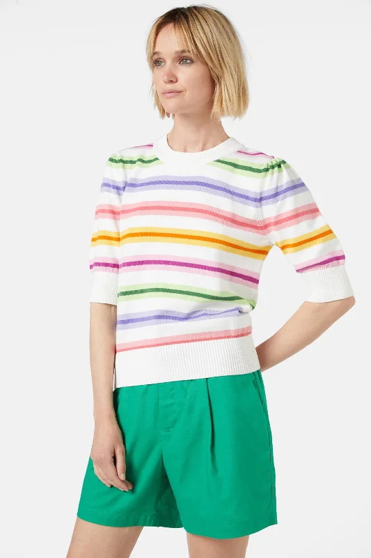 Fashionable Women's Wardrobe Stripey Crayon Knit Top