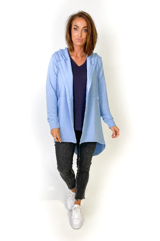 Chic & Cozy Apparel Silent Theory Ashleigh Hooded Cardigan Blue