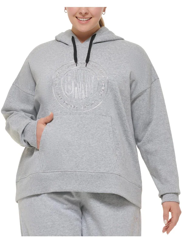 Clothes For Woman Plus Womens Logo Metallic Hoodie