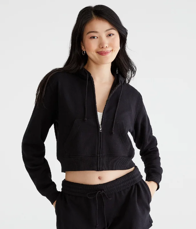 Imeless Style Aeropostale Cropped Full-Zip Hoodie