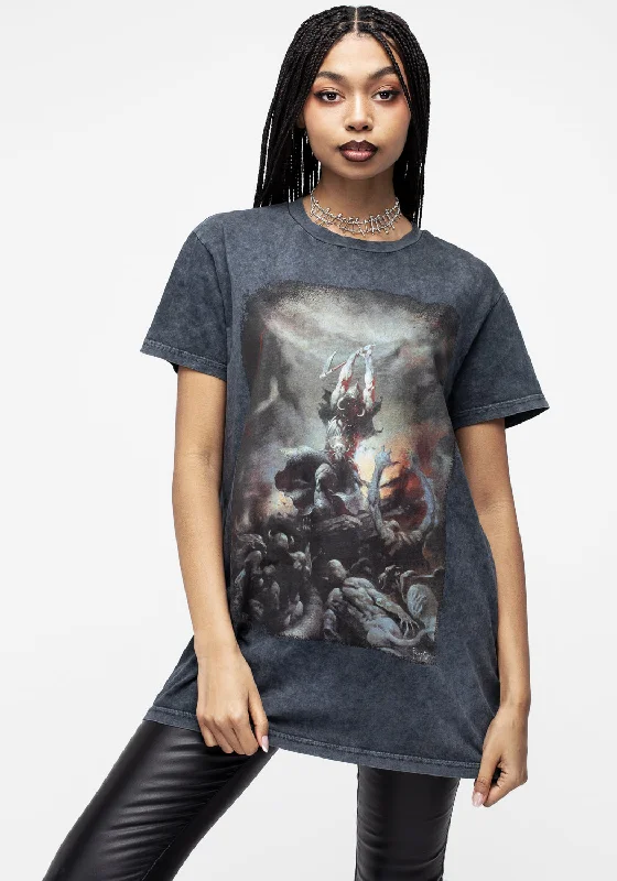 Women's Activewear Apparel Frazetta Death Dealer 2 Short Sleeve T-Shirt