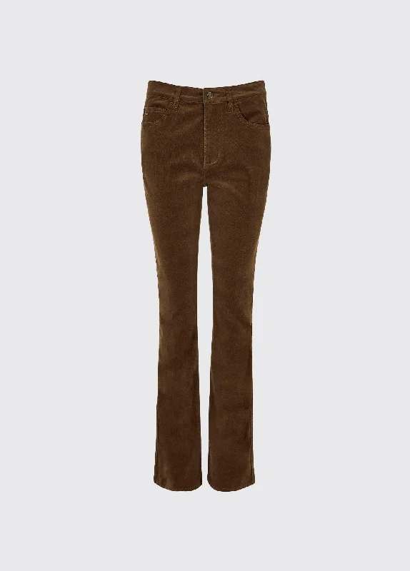 Elegant Women's Fashion Elderflower Women's Bootcut Jeans - Mocha