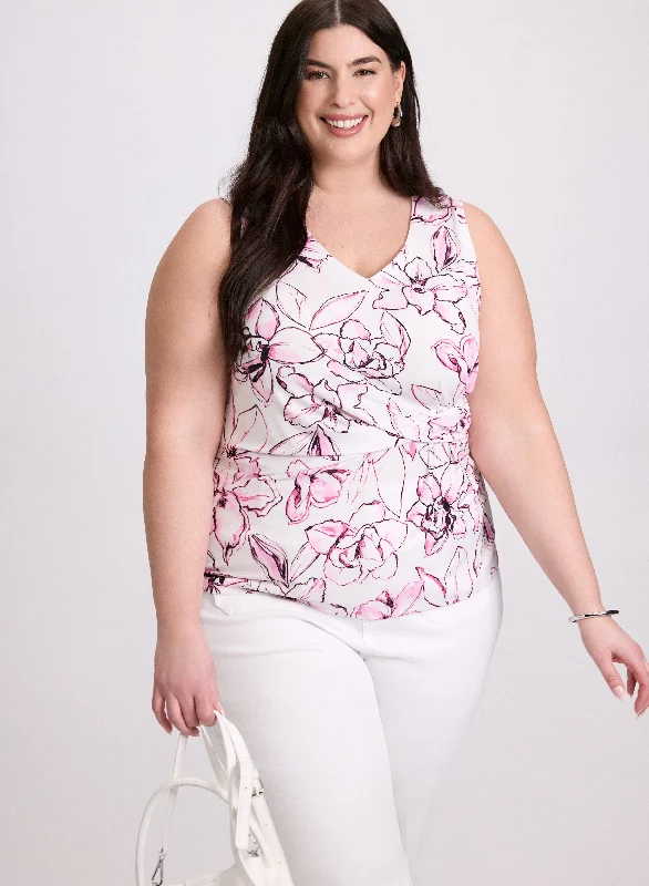 Save Big Gathered Floral Top