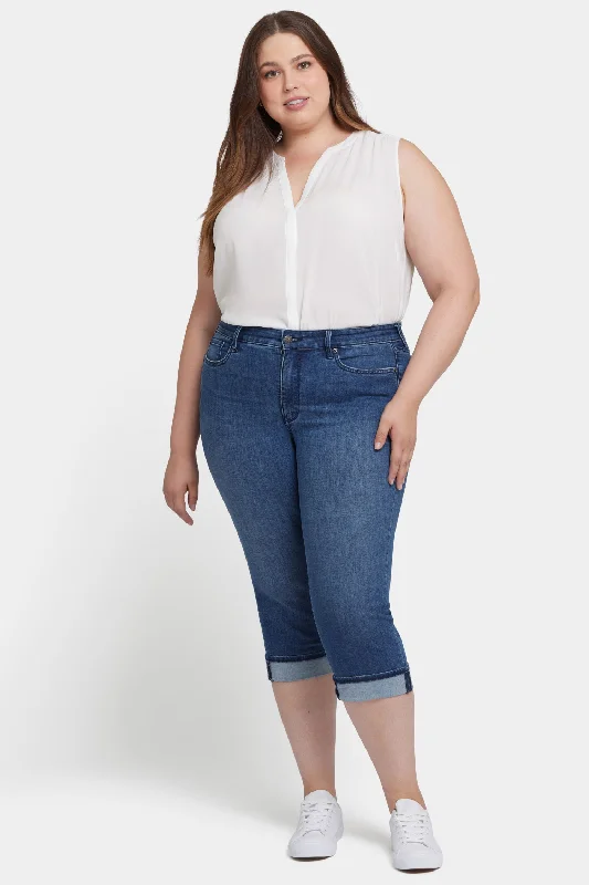 Elegant Women's Clothing Marilyn Straight Crop Jeans In Plus Size - Blue Ridge