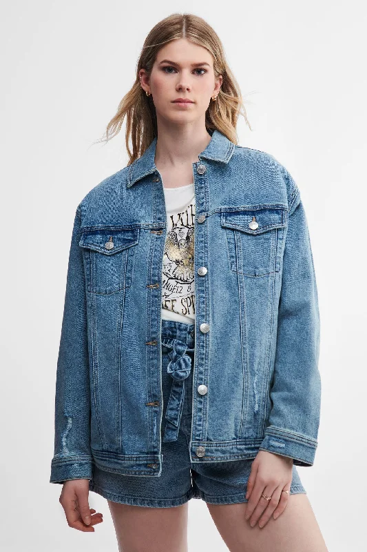 Holiday Discount Veste en jeans surdimensionnée - Femme