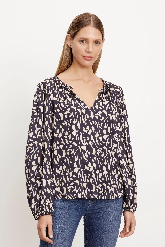 Women's Clothing KADE PRINTED PEASANT BLOUSE