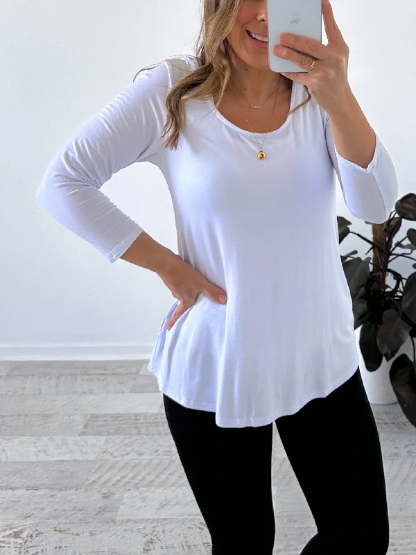 Versatile Women's Clothing for All Occasions Lynette Long Sleeve Top - White