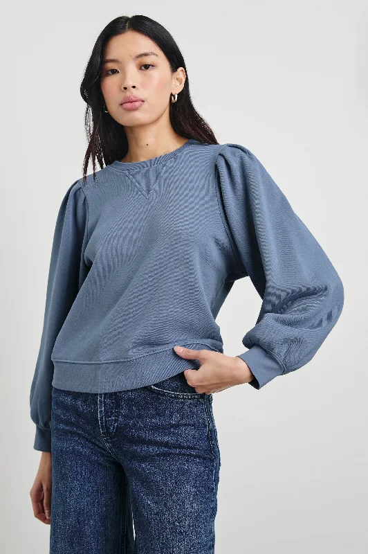 Women's Resort Attire TIFFANY SWEATSHIRT - FADED PERIWINKLE