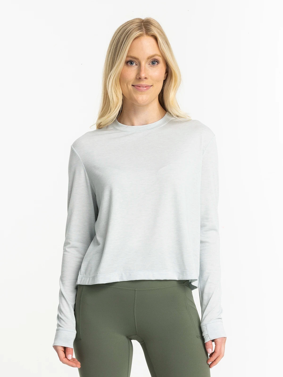 Clothes For Woman Women's Elevate Long Sleeve - Heather Tide Pool