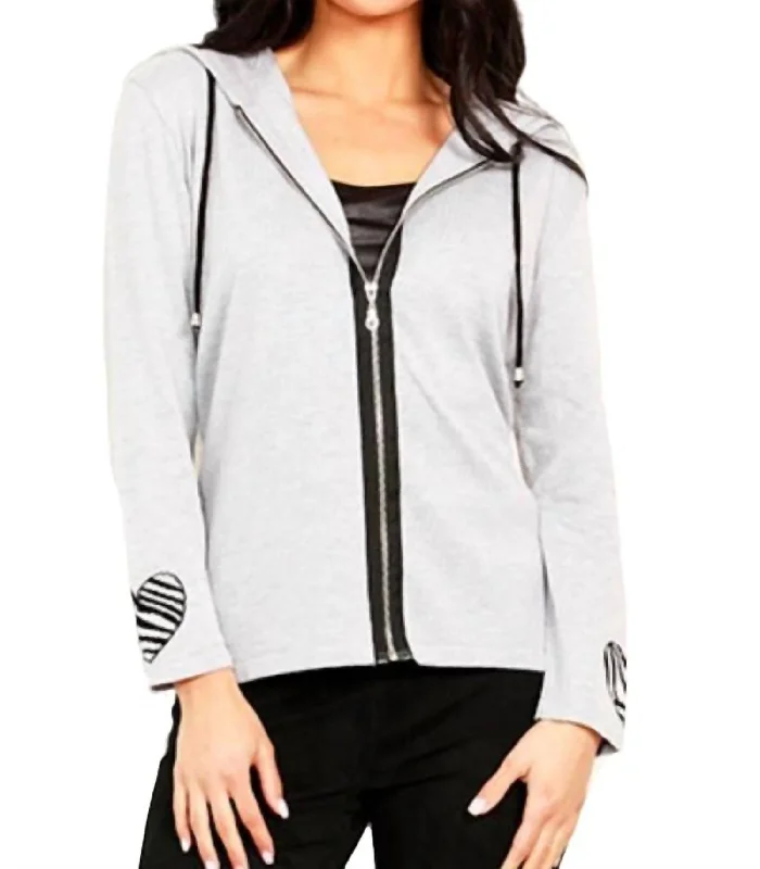 Clearance Sale Online Love Zip Hoodie In Silver