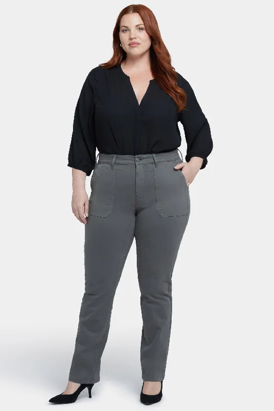 Women's Clothes for All-Day Comfort and Style Marilyn Straight Jeans In Plus Size - Vine Leaf