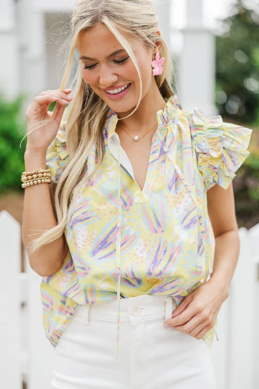 Casual Chic for Women Pinch: Just Another Day Yellow Floral Blouse