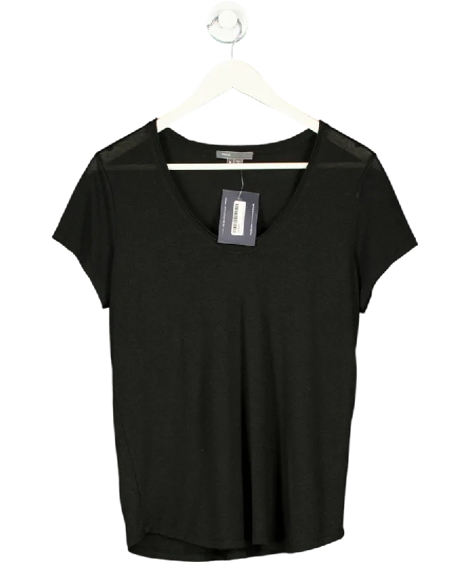 Stylish Women's Apparel Vince. Black Drop Neck Top UK 12