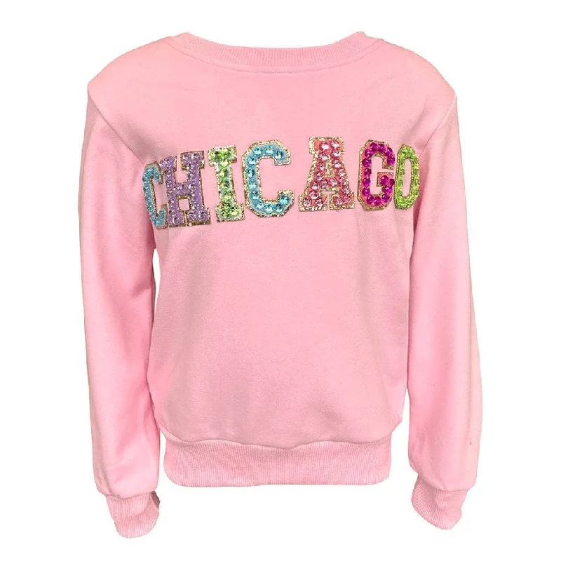 Women's Trendy Casual Outfit Women's Chicago Gem Sweatshirt - Pink