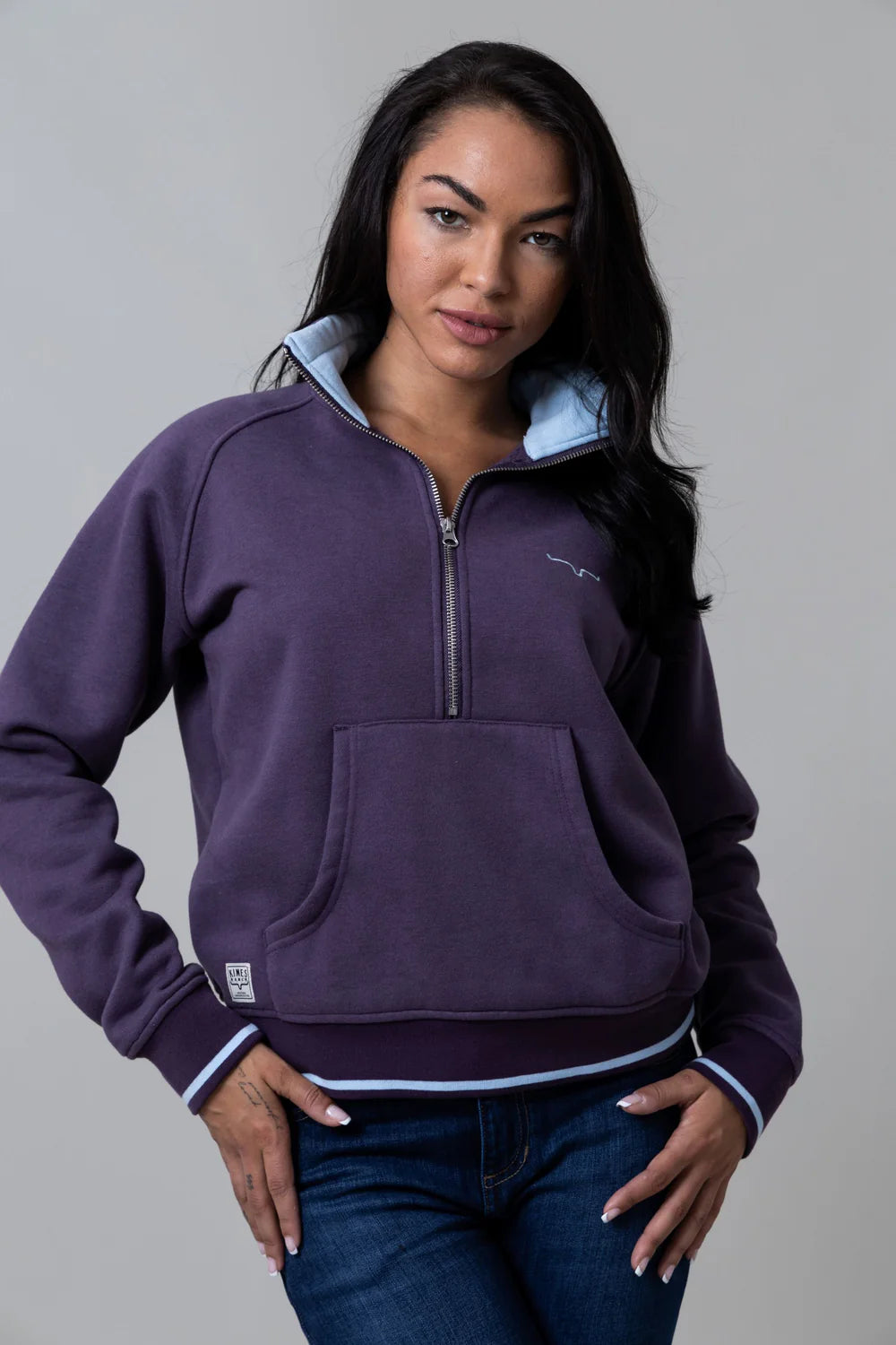 Affordable Women's Apparel Kimes Ranch Women's Malta Cropped Quarter Zip Pullover in Plum