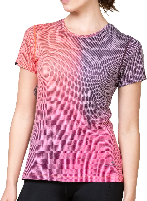 Women's Seasonal Attire Ronhill Tech Golden Hour Short Sleeve Womens Running Top - Pink