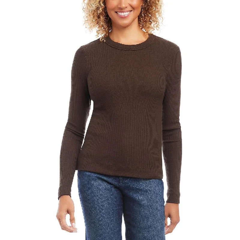 Women's Seasonal Attire Womens Crewneck Long Sleeve Pullover Top