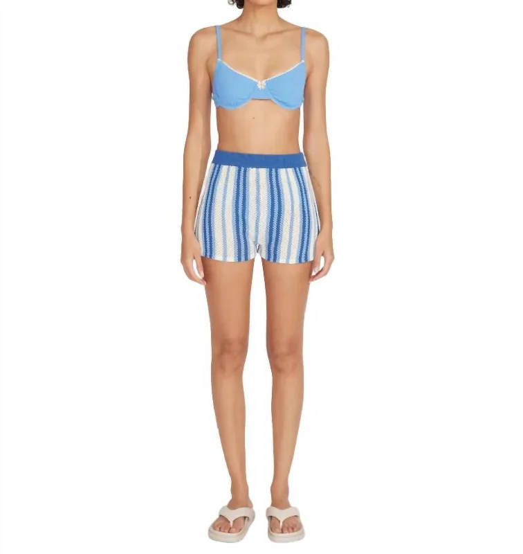 Women's Clothing Online Sale The Charlie Short In Marina Blue Stripe