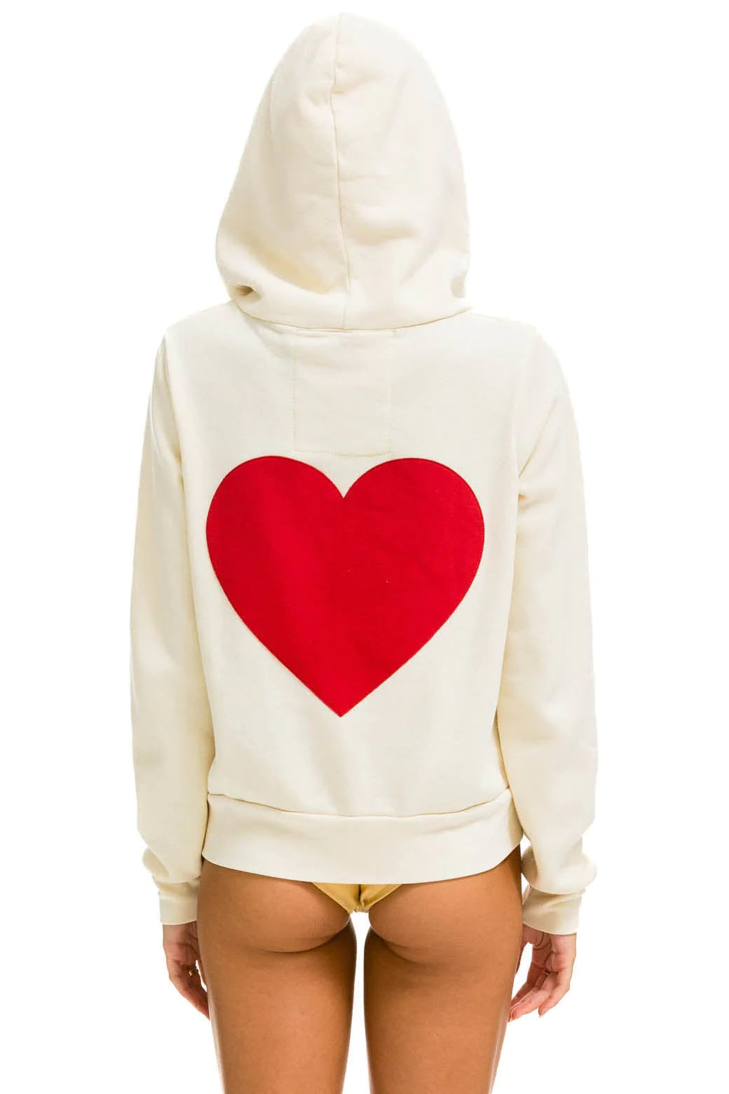 Women's Online Boutique Heart Stitch Zip Hoodie