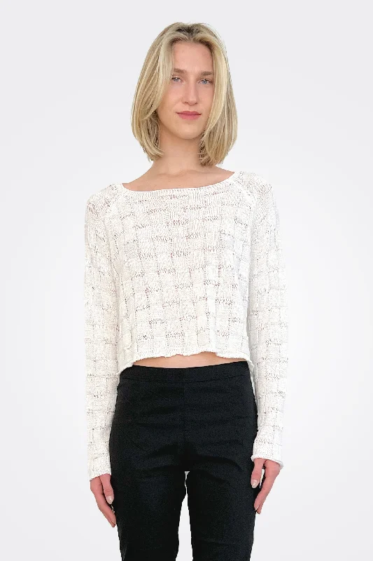 Women's Resort Apparel Knitted Pullover - White