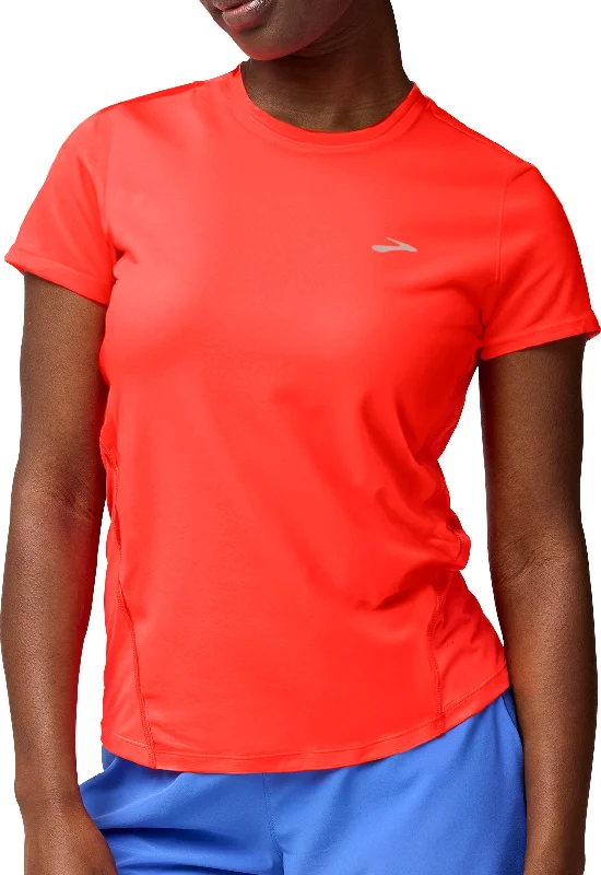 Women's Professional Attire Brooks Sprint Free 3.0 Short Sleeve Womens Running Top - Red