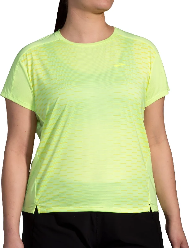 Formal Garments For Women Brooks Sprint Free 2.0 Short Sleeve Womens Running Top - Yellow