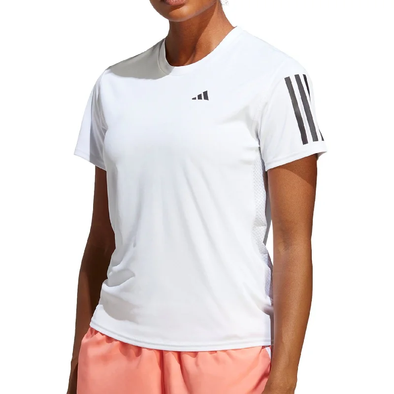 Women's Clothing Apparel adidas Own The Run Short Sleeve Womens Running Top - White