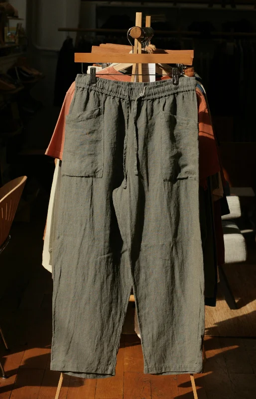 Trendy Street Style Oak Gall & Iron Hand-Dyed Hemp Easy Trousers