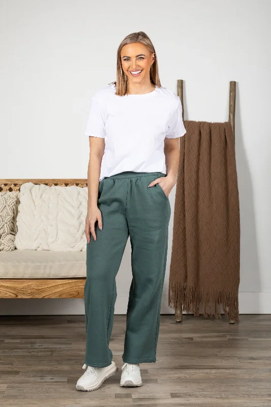 Women's Effortless Casual Outfit Fleece Drawstring Pants With Pockets