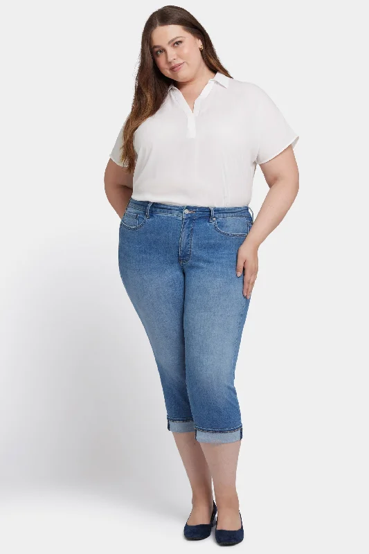 Sale Clothes Online Marilyn Straight Crop Jeans In Plus Size - Water Canyon