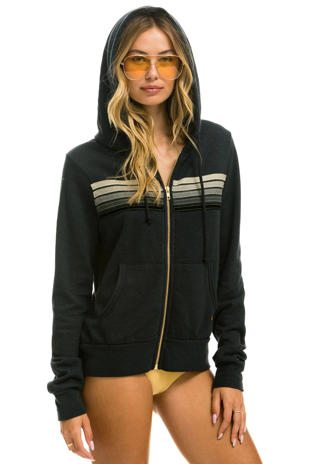 Exclusive Discount Stripe Zip Hoodie