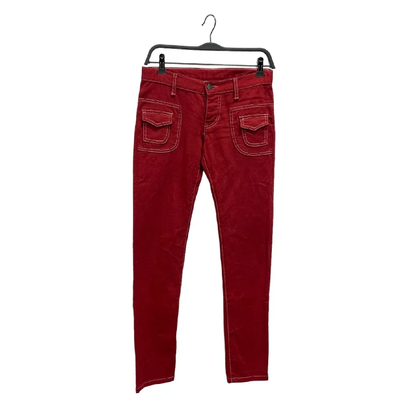 Women's Casual Apparel For Weekends HYSTERIC GLAMOUR/Skinny Pants/XS/Denim/RED/WHITE STITCHING