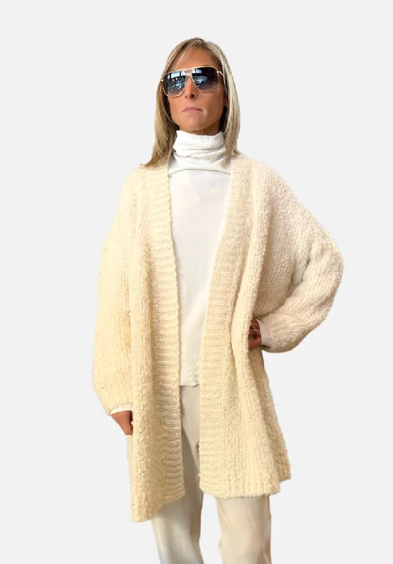 Women's Comfortable Apparel Mid Cardigan - Milk