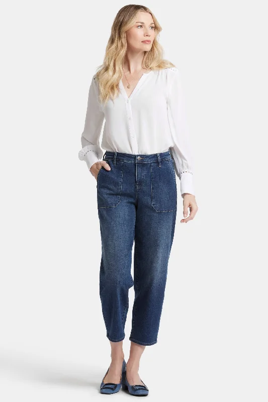 End Of Season Sale Clothing Relaxed Utility Ankle Jeans - Wellspring