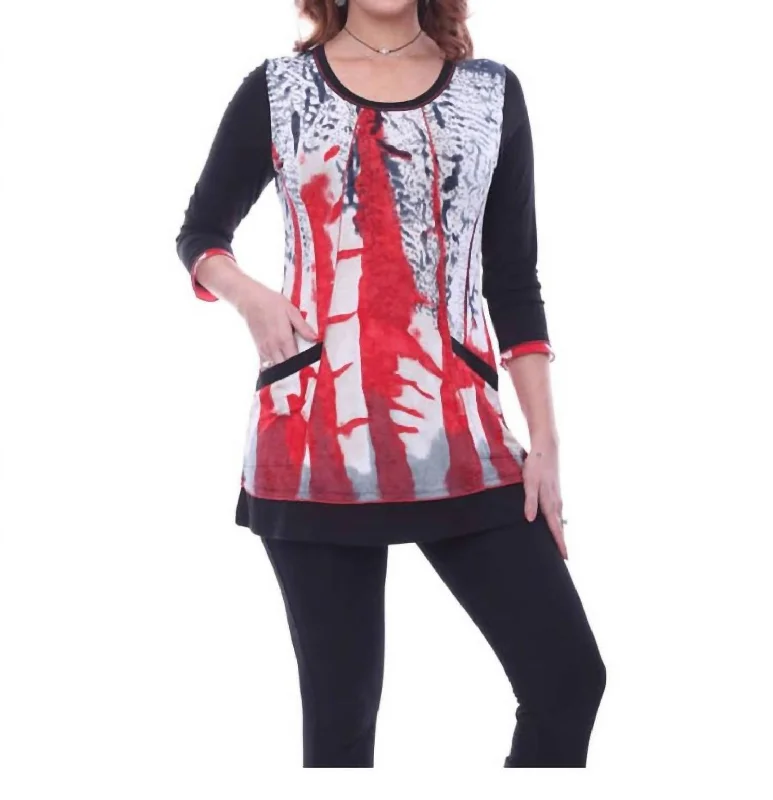 Women's Stylish Outdoor Outfit Barbara Pocket Panel Tunic In Multi