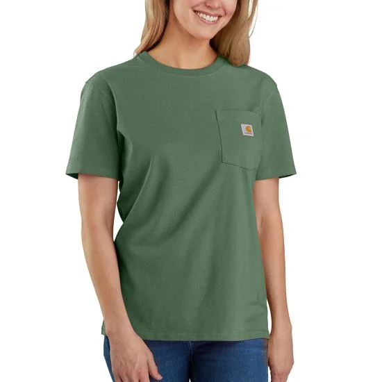 Hot Trends Women's Loose Fit Heavyweight Short-Sleeve Pocket T-Shirt