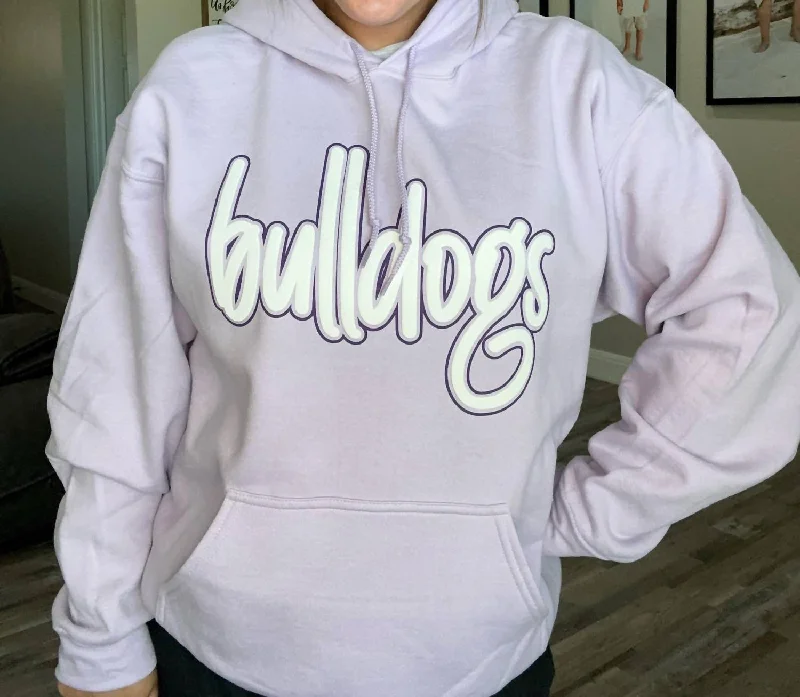 Fashion Women's Clothing Bulldogs Hoodie In Purple