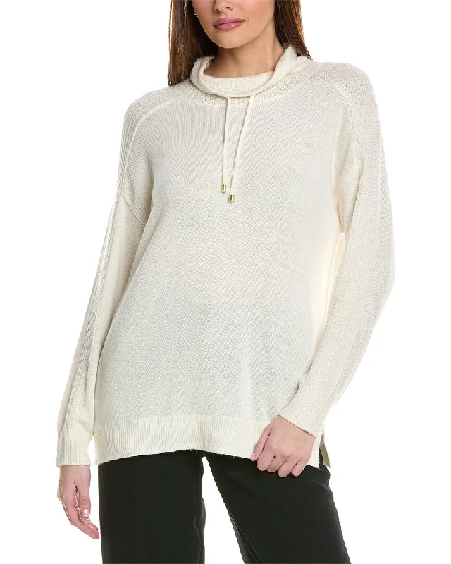 Charming Women's Holiday Apparel Anne Klein Mock Neck Wool & Cashmere-Blend Sweatshirt