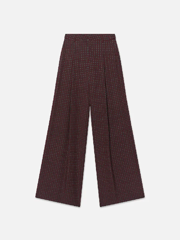 Women's Trendy Outfit Ritz Women's Pleated Trouser -- Bordeaux Multi