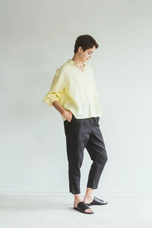 Sophisticated Outfits Robin Linen Pants in Black