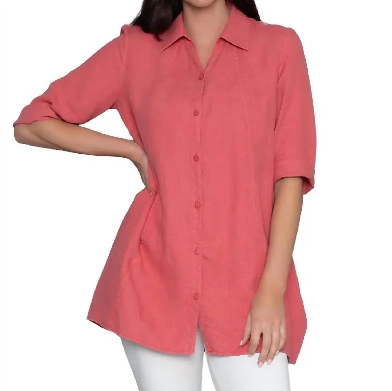 Stylish Everyday Clothing Harmony Tunic In Berry