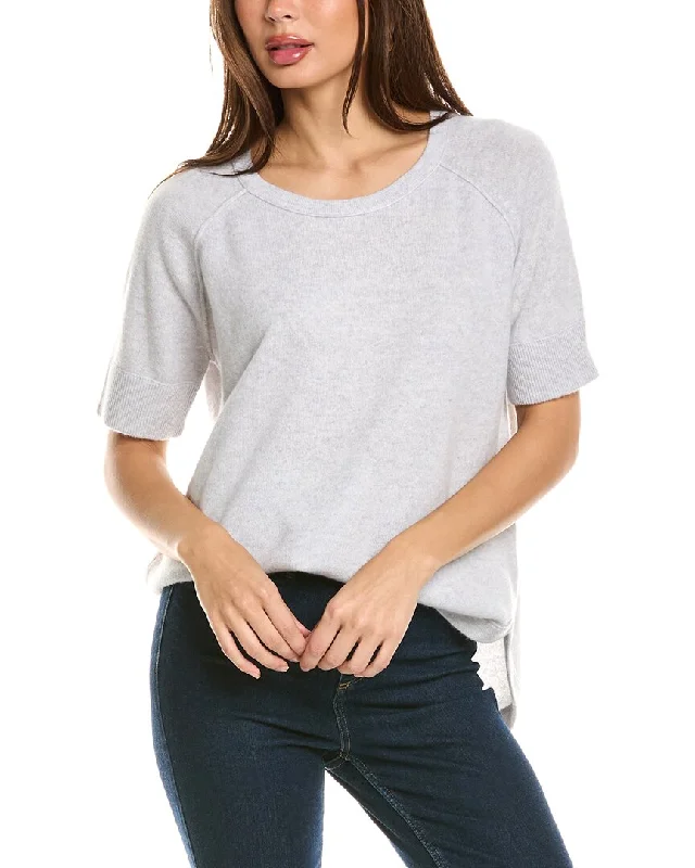 Modern Women's Attire Forte Cashmere Round Hem Cashmere Sweatshirt