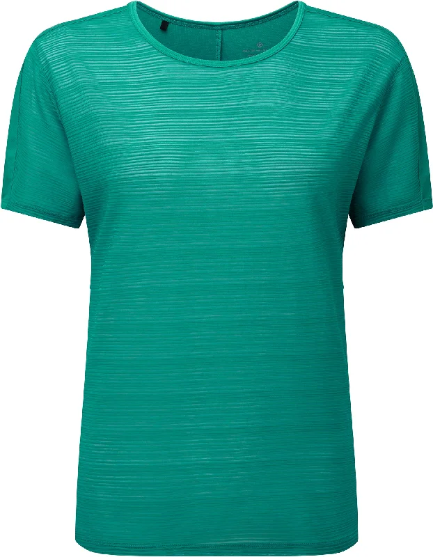 Women's Stylish Casual Garments Ronhill Life Wellness Short Sleeve Womens Training Top - Green