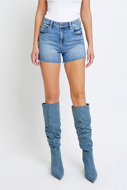 Rocker Chic Fashion Finn Diamond Short In Blue