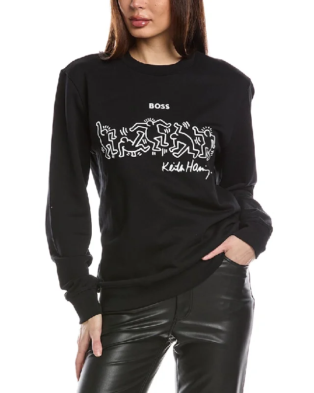 Women's Plus-Size Casual Outfit Hugo Boss x Keith Haring Sweatshirt